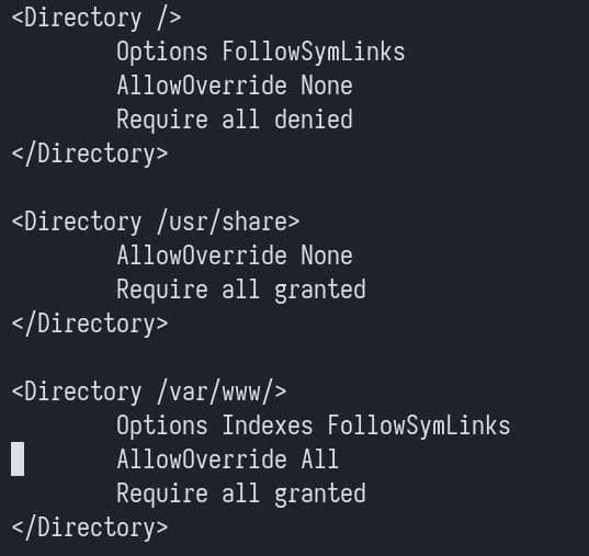 command after saving changes